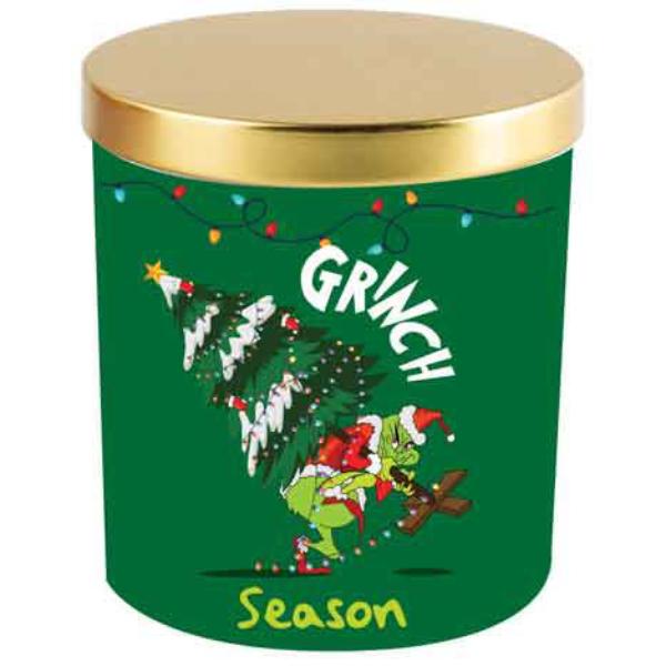Grinch Season 45 Hour burn Time Cinnamon Candle - 10cm x 12.5cm