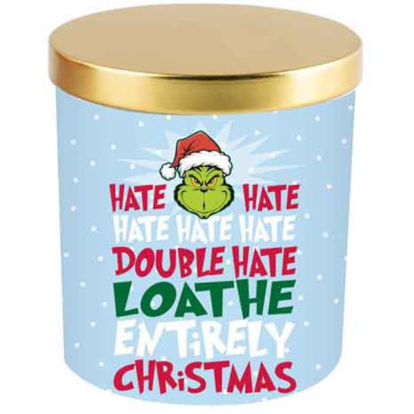 Hate Double Hate Loathe Cinnamon 45 Hour Burn Time Candle - 10cm x 12.5cm