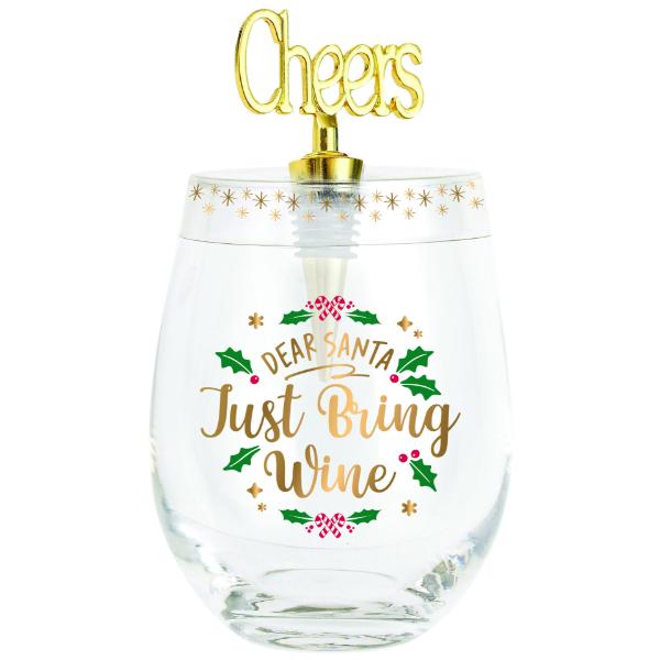 Dear Santa Cheers Stemless With Stopper - 600ml