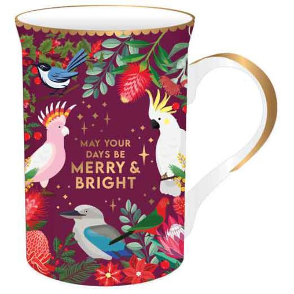 Aussie Bush Wine Christmas Mug - 310ml