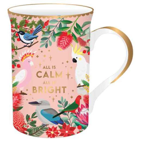 Aussie Bush Christmas Pink Mug - 310ml