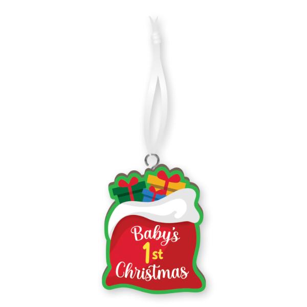 Babys 1st Christmas Handmade Wood Ornament