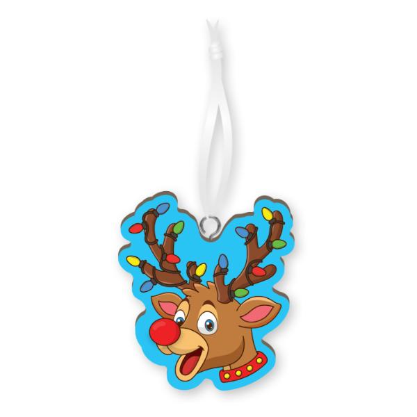 Christmas Reindeer Handmade Wood Ornament