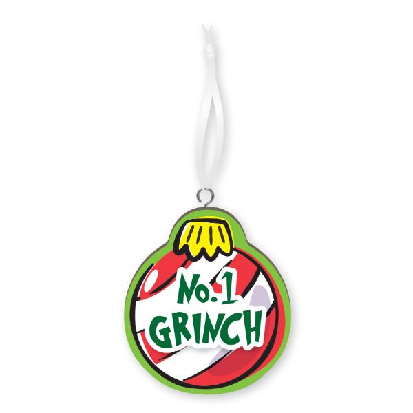 Christmas No 1 Grinch Handmade Wood Ornament