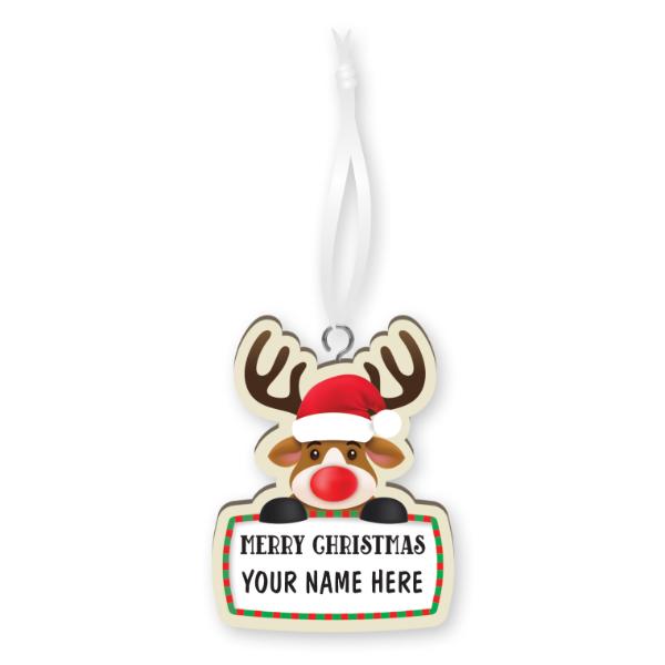 Christmas Blank Rudolph Handmade Wood Ornament