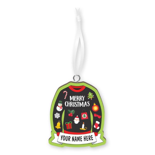 Christmas Blank Sweater Handmade Wood Ornament