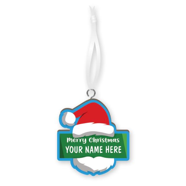 Christmas Blank Santa Handmade Wood Ornament