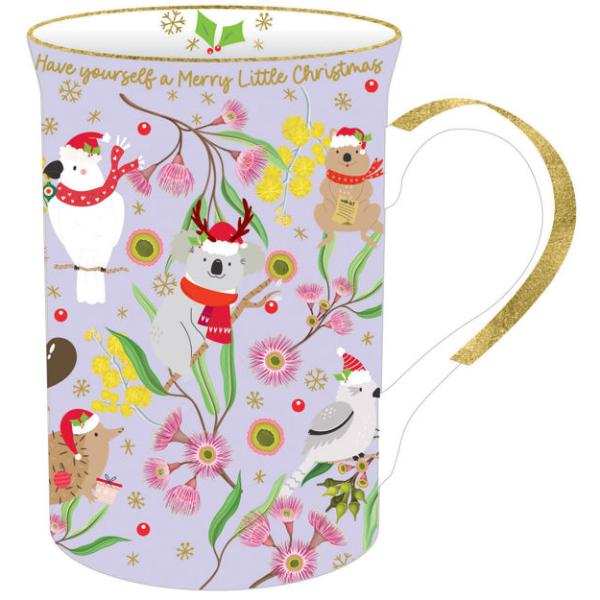 Aussie Friends Lavender Xmas Mug
