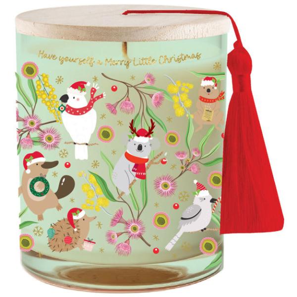 Aussie Friends Mint Xmas Candle