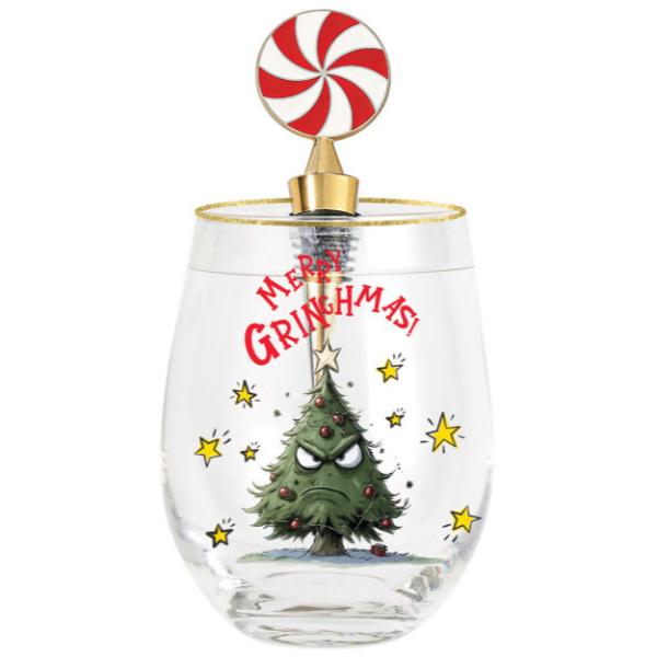 Bottoms Up Stemless Glass With Stopper
