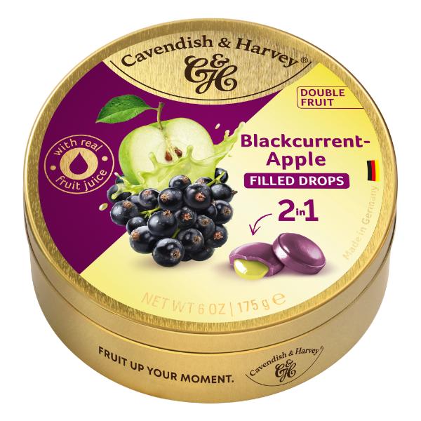Cavendish & Harvey Duo Blackcurrant Apple Filled Drops - 175g