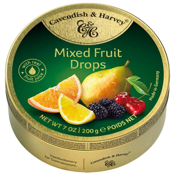 Cavendish & Harvey Mixed Fruit Drops In Tin - 200g