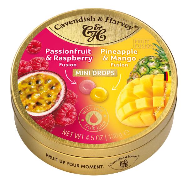 Cavendish & Harvey Duo Mini Drops Passionfruit & Pineapple - 130g