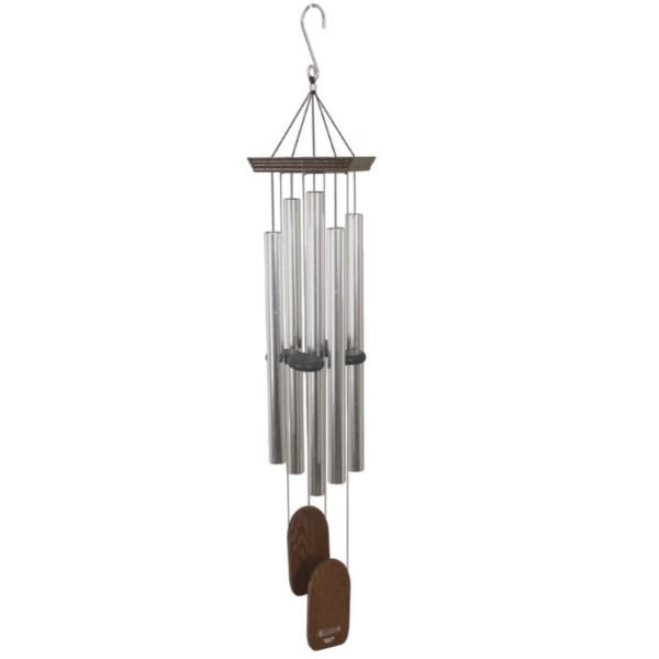 Silver 5 Tube Natures Melody Tuned Wind Chime - 120cm