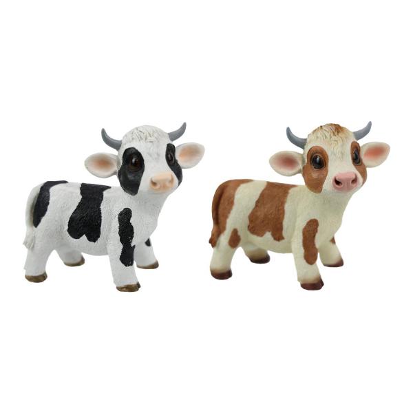 Cute Spotted Standing Cow - 14cm