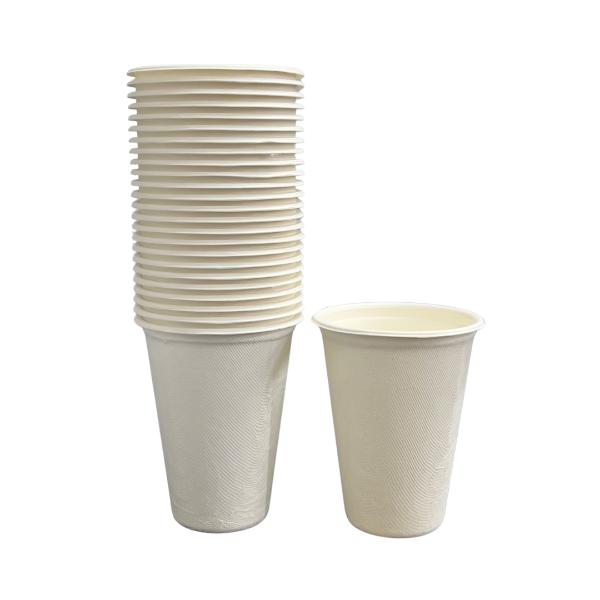 25 Pack Eco Friendly Zafpack Sugarcane Cups - 355ml