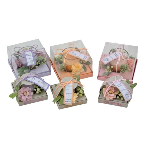 Small Scented Candle Bouquet - 10.5cm x 10.5cm x 6.5cm