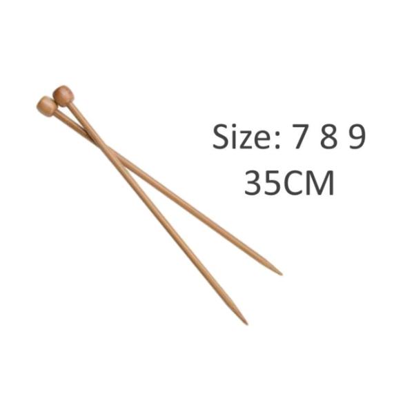 Bamboo Size 7 8 9 Knitting Needle - 35cm