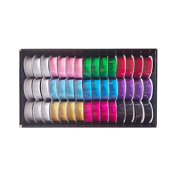 Assorted Sheer Ribbon - 2.5cm x 4m