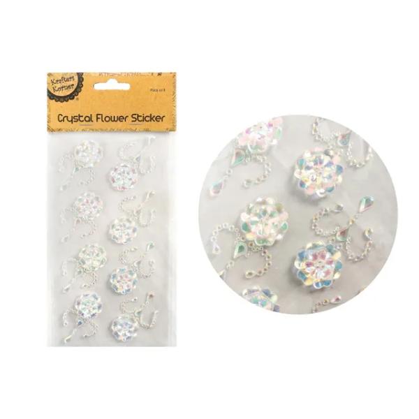 Iridescent Crystal Flower Sticker