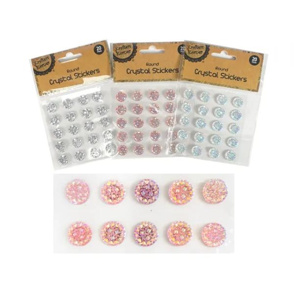 Assorted Crystal Round Stickers