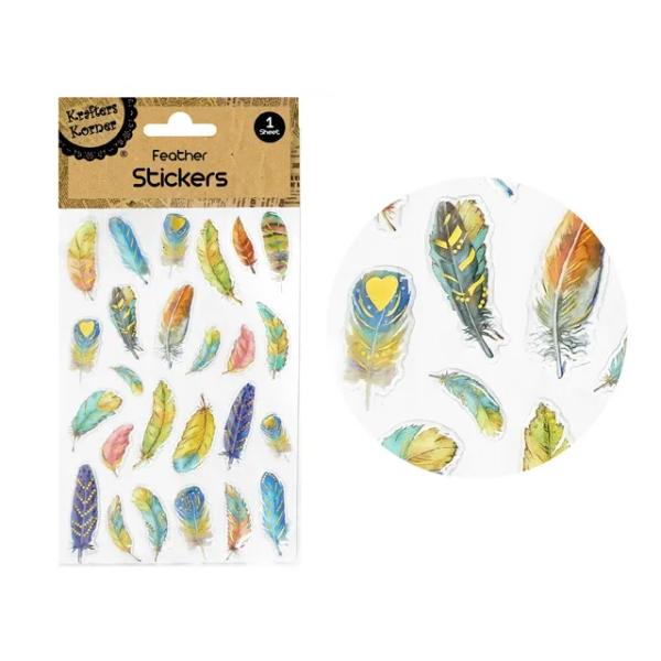 Pop Up Feather Stickers