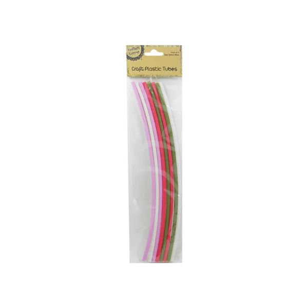 8 Pack Craft Plastic Tubes - 0.5cm x 30cm