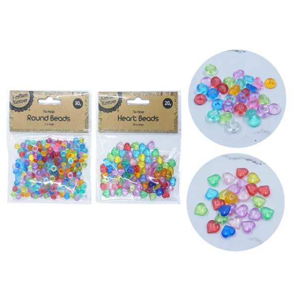 Multicolour Buffed Mini Beads