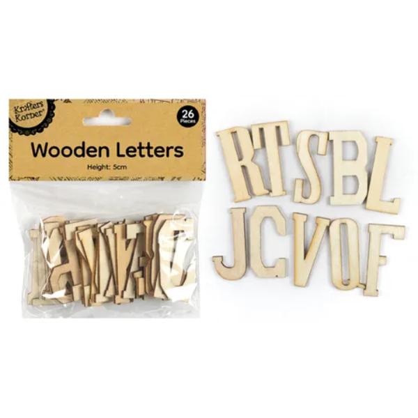 26 Piece Wooden Alphabet Letters