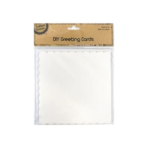 DIY White Greeting Cards - 15cm x 15cm
