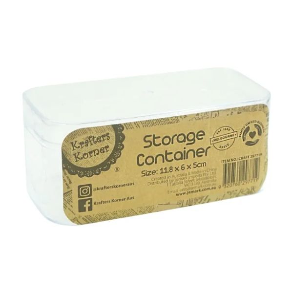 Rectangle Clear Craft Storage Container - 5cm