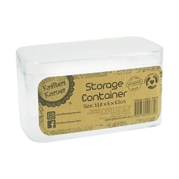 Rectangle Clear Craft Storage Container - 6cm