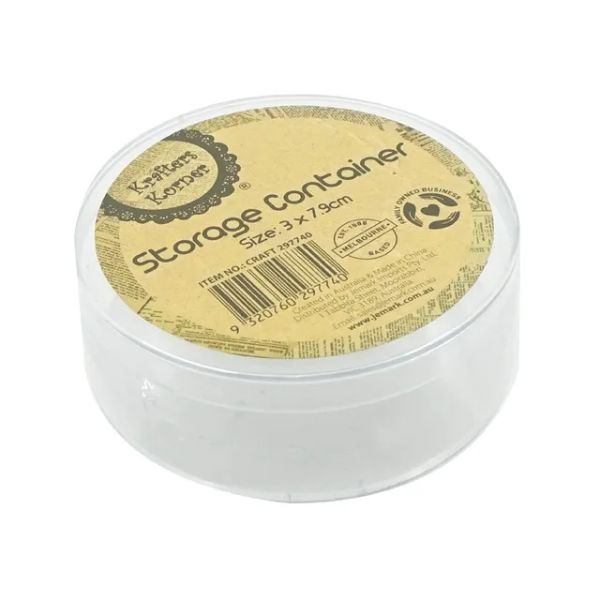 Round Clear Craft Storage - 3cm x 7.9cm