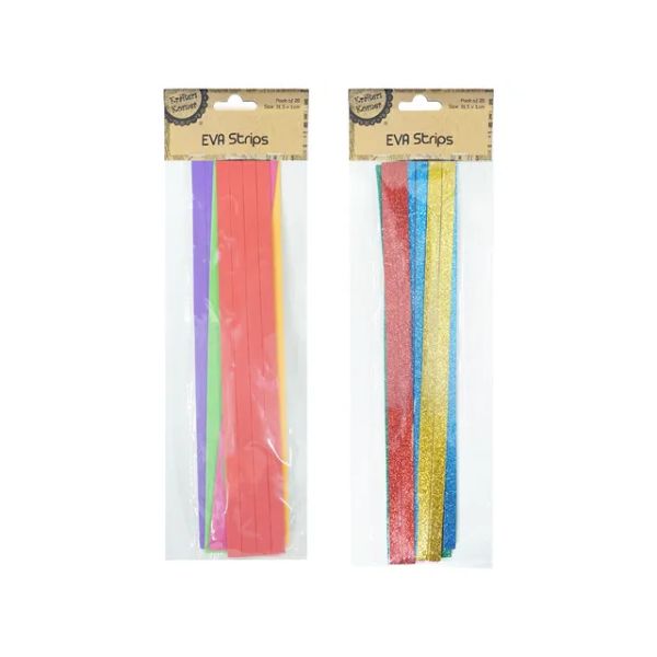 Colourful Eva Craft Strips - 31.5cm x 1cm x 0.2cm