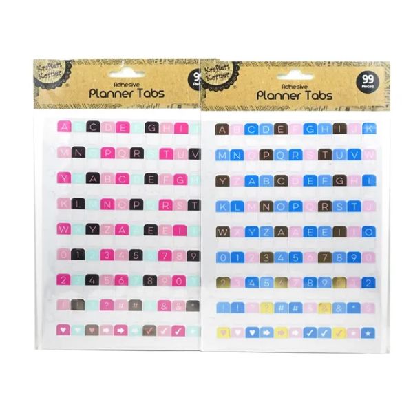 99 Pack Adhesive Planner Tabs