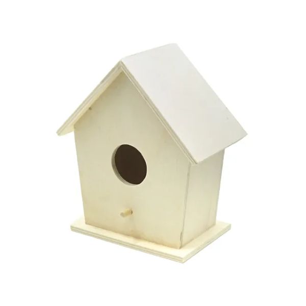 DIY Natural Wooden Bird House - 13.5cm x 12cm x 7cm