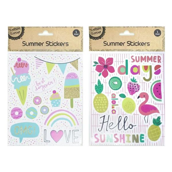 Summer Stickers - 14.5cm x 17.5cm
