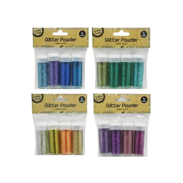 4 Pack Glitter Powder - 9g