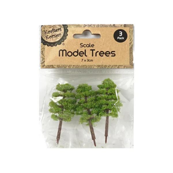 3 Pack Scale Model Trees - 7cm x 3cm