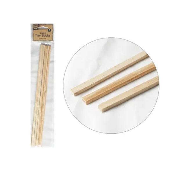 8 Pack Shaped Thin Sticks - 30cm