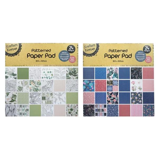 Double Sided Patterned Paper Pad - 30.5cm