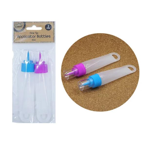 2 Pack Fine Tip Applicator Bottles - 35ml