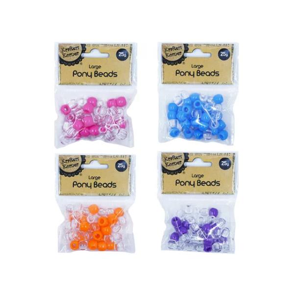 Large Pony Beads - 25g