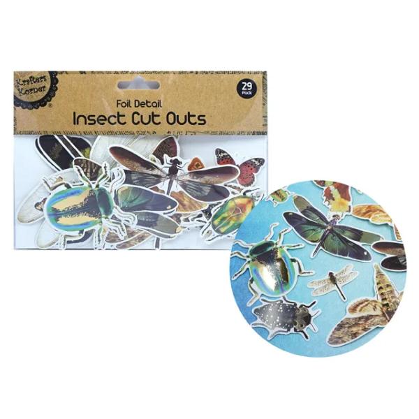 29 Pack Foil Detail Insect Cut Outs