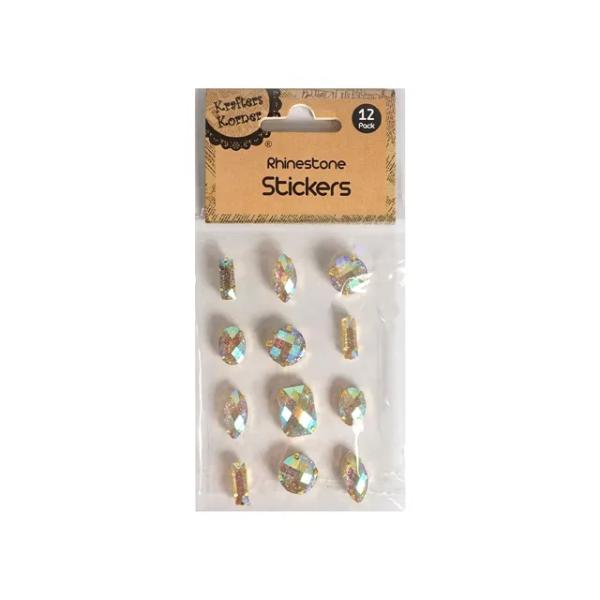 12 Pack Adhesive Glitter Rhinestone