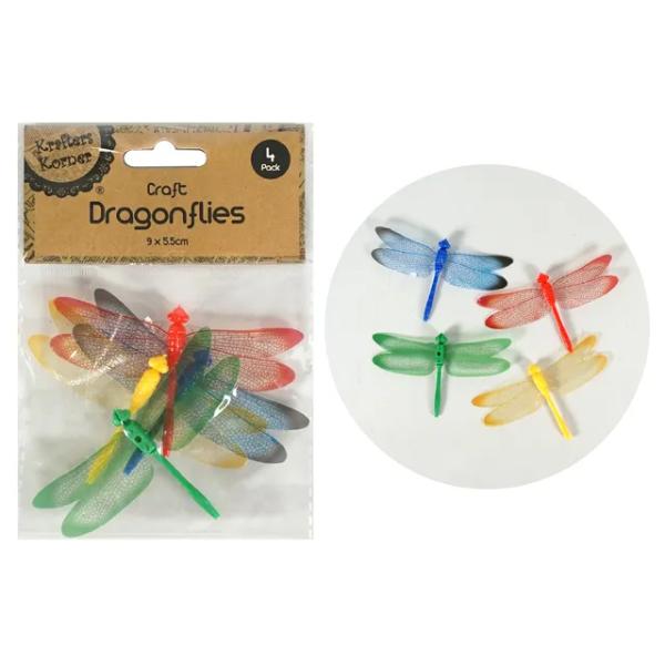 4 Pack Craft Dragonflies