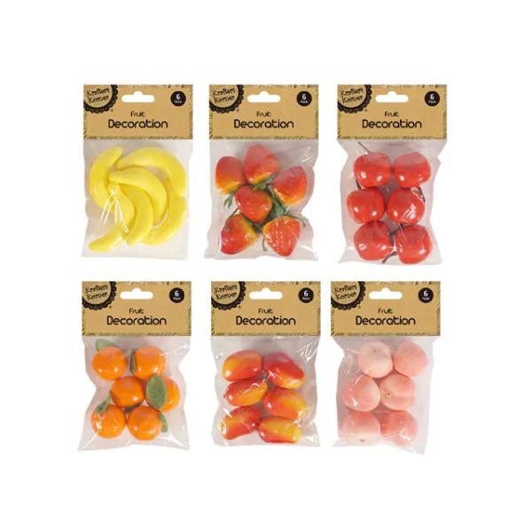 6 Pack Fruit Decorations