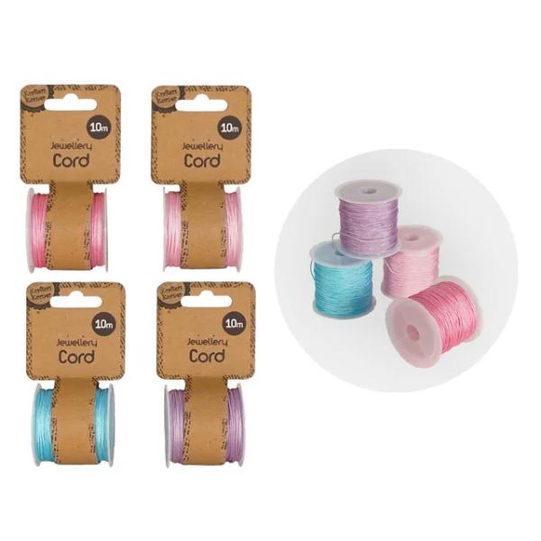 Assorted Jewellery Knotting Cord - 10m