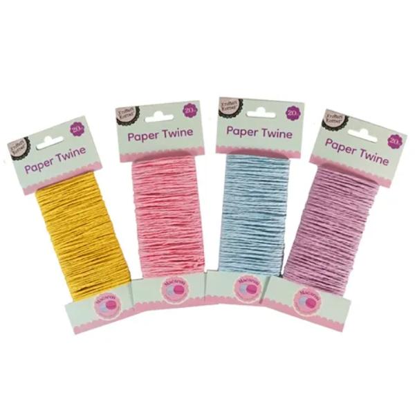 Macaron Paper Twine - 20m Assorted