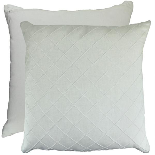 White Izzard Linen Cushion - 50cm x 50cm